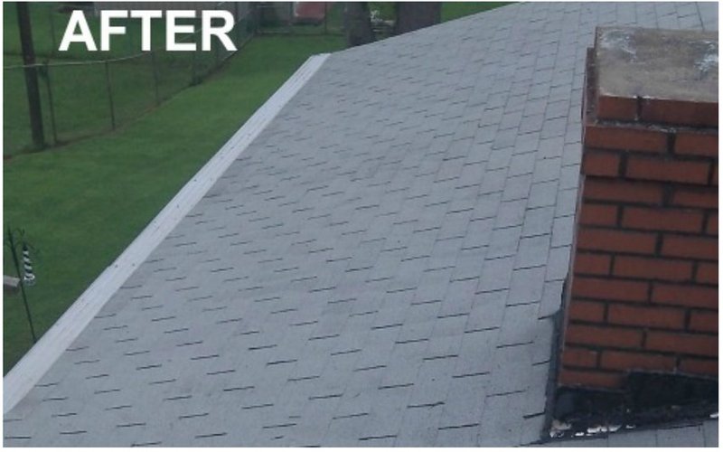 Roof after soft wash cleaning Boynton Beach FL